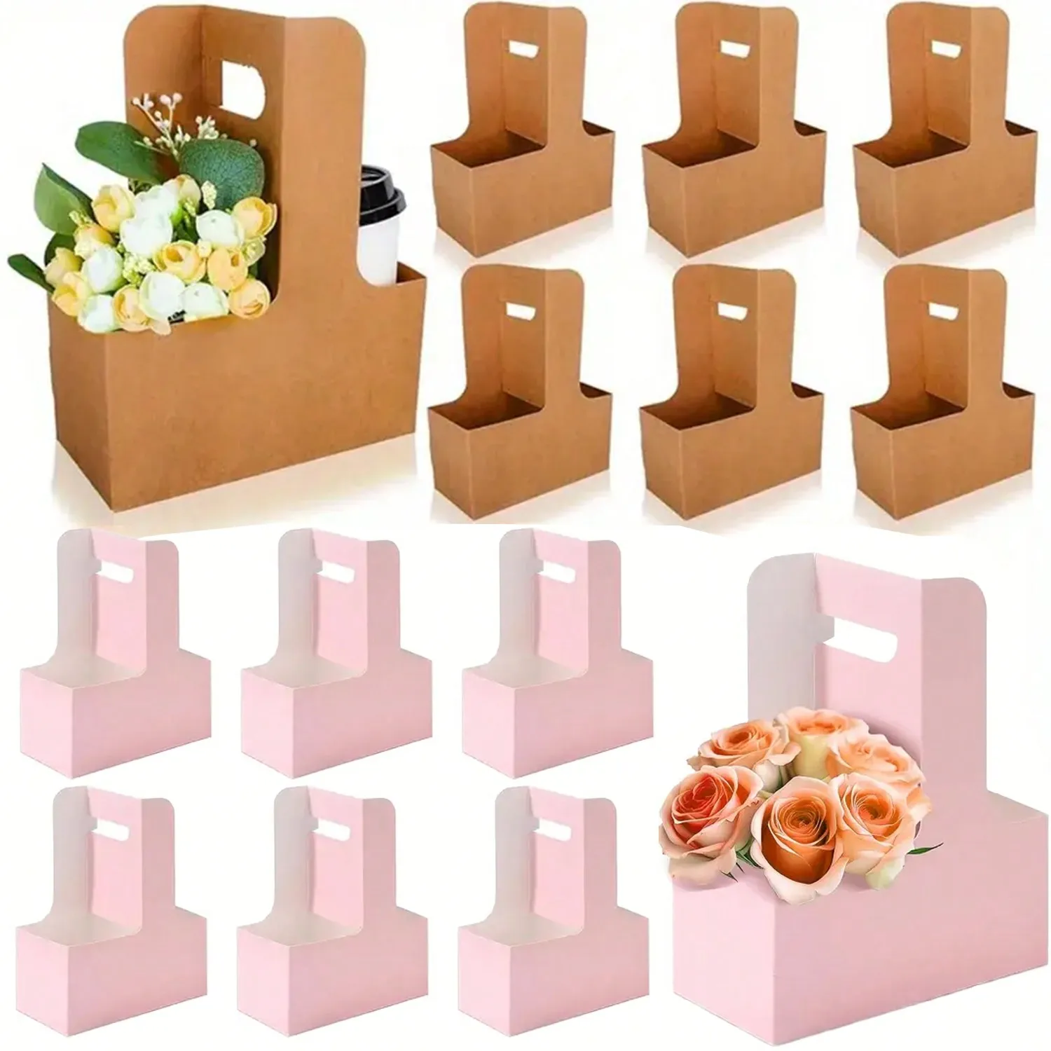 Flower Wrap Kraft - Bolsas de regalo de ramo de