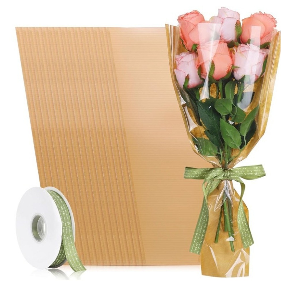 Flower Wrap Kraft - 50 Bolsas de Papel Kraft para