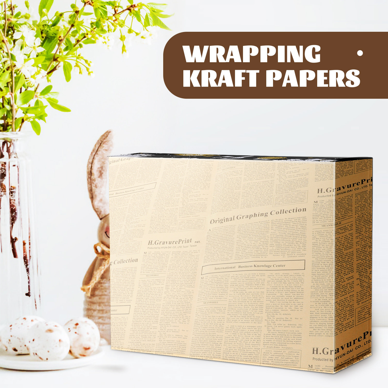 20 Piezas de Papel de Regalo K - Flower Wrap Kraft reseña y precio